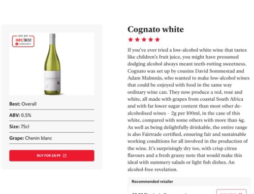 Cognato White – Best No Low Alcohol Free Wine